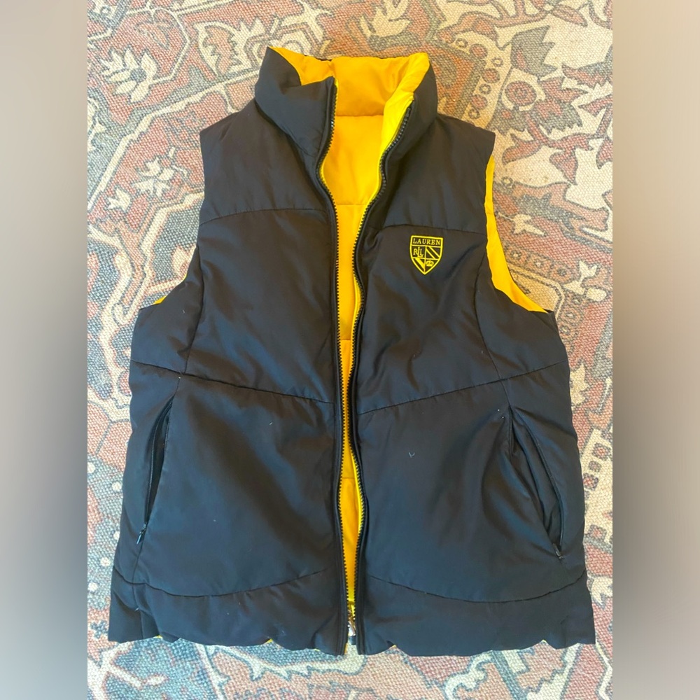 Ralph Lauren, down vest, size small red and black reversible!